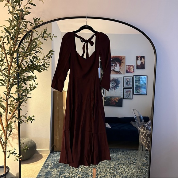 Reformation Mara Dress in Prune 0 NWT - Picture 9 of 14